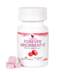 Forever Absorbent-D witamina D i E 60 tabl do żucia smak opuncji
